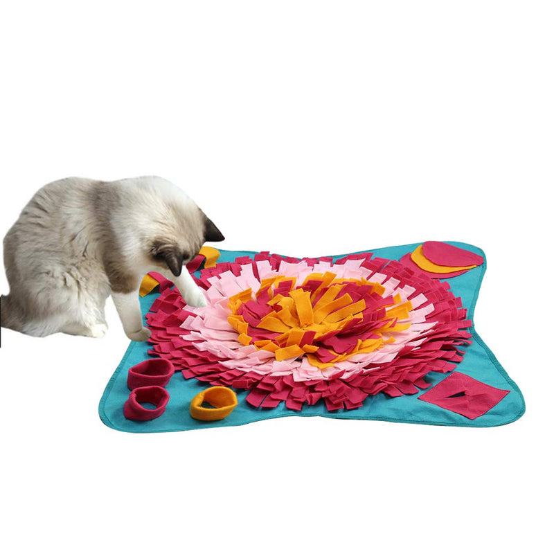 [Australia] - Dog Feeding Mats Snuffle Mats(28"x28"), Dog Training Mats Dog Puzzle Toys, Nosework Blanket, Cat Snuffle Mat for Stress Release, Durable and Machine Washable, Ecourage Natural Feeding Skill 