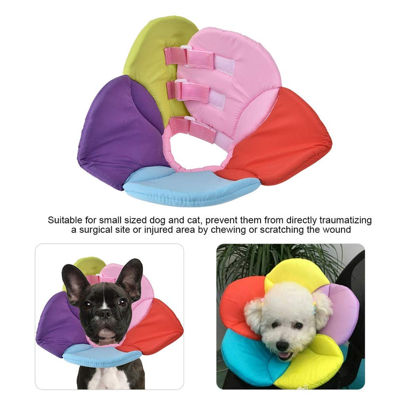 Protective Pet Collar Colorful Recovery Collar Pet Protection Collar Pet Anti-Biting Ring Collar Protective Wound for Cat After Surgery(S) S - PawsPlanet Australia