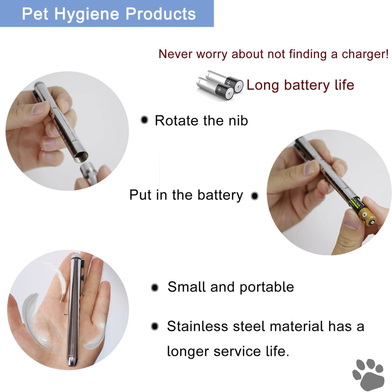 HUHKOUAE Veterinary Otoscope Kit,LED Vet Pet Cat Dog Ear Mirror Speculum,Checking Pets Ears Eye Oral Cavity,Apply To Pets of All Ages Dogs Cats Rabbit - PawsPlanet Australia