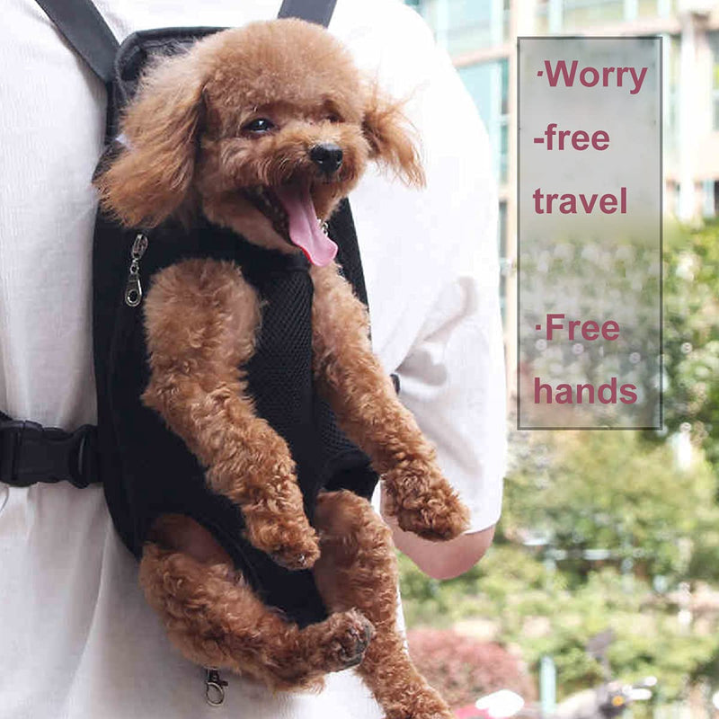 Pet Carrier Backpack, Adjustable Dog/Cat Front Carrier Backpack Travel Bag, Legs Out Designed for Dogs Cats Puppies Traveling, Hiking, Walking, with Wide Shoulder Straps Pads Small - PawsPlanet Australia