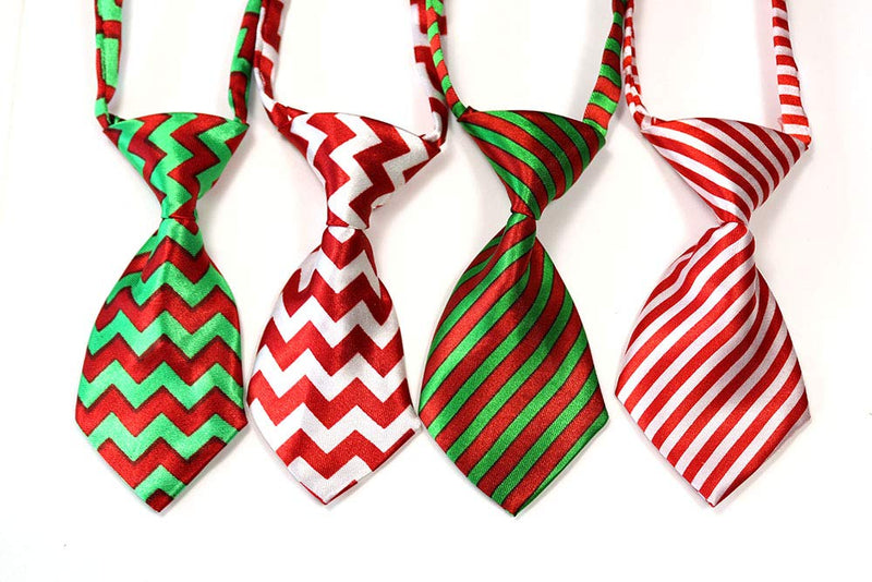 [Australia] - yagopet 10pcs/Pack Christmas Small Cat Dog Ties Xmas Dog Neckties Bow Ties Cat Dog Ties for Christmas Festival Dog Collar Dog Grooming Accessories 