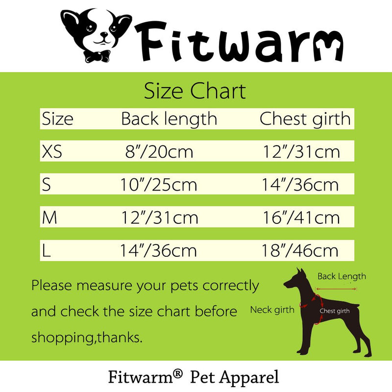 [Australia] - Fitwarm Adorable Milk Cows Pet Dog Clothes Comfy Velvet Winter Pajamas Coat Jumpsuit X-small (Chest12" Back8") 