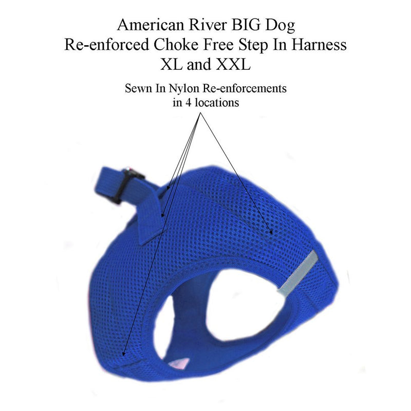 [Australia] - CHOKE FREE REFLECTIVE STEP IN ULTRA HARNESS - BLUE - ALL SIZES - AMERICAN RIVER (Medium) by Doggie Design 