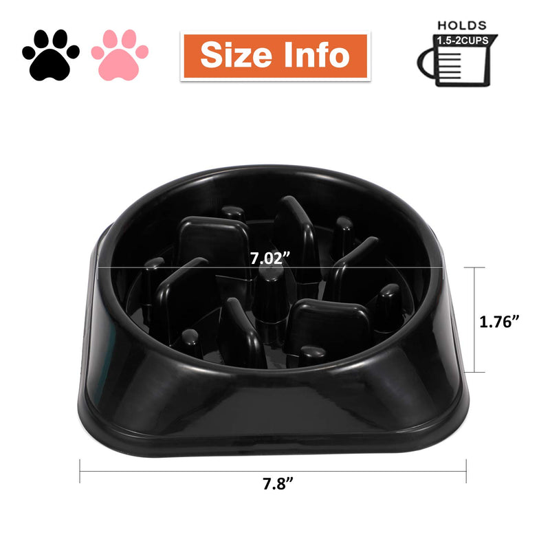 Healthy Slow Feeder Dog Bowl for puppies/medium-sized dogs, Bloat Stop Puppy Food Bowl Maze Interactive Puzzle Pet Bowl Non Skid Black A-black - PawsPlanet Australia