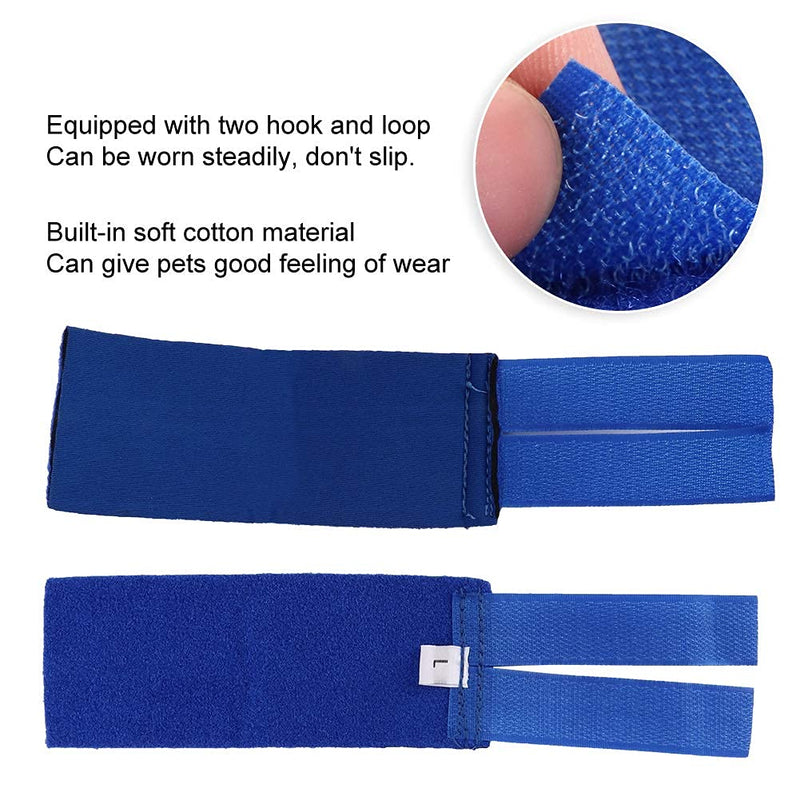 2Pcs Dog Front Leg Braces Canine Paw Compression Wraps Pet Knee Pad Dog Elbow Protector Prevents Injuries Sprains Helps Loss Stability(Blue L) Blue L - PawsPlanet Australia