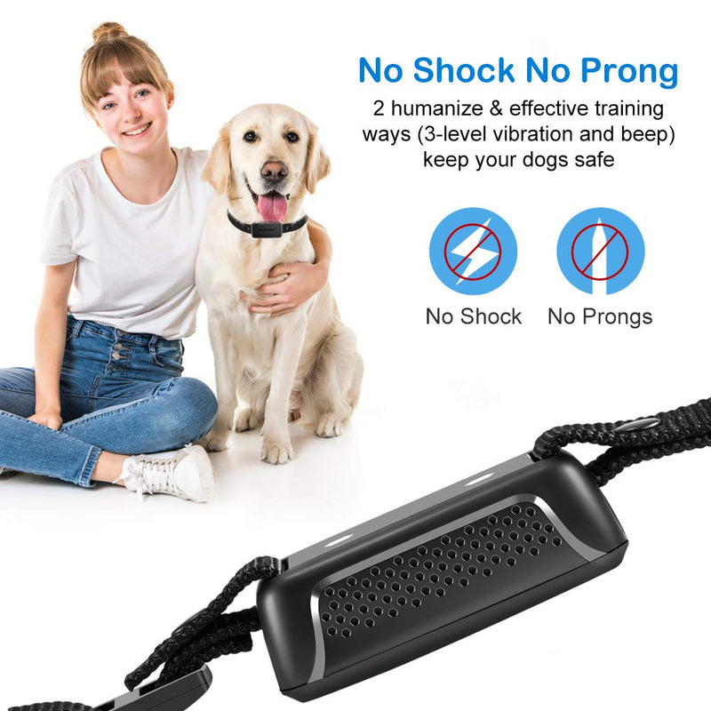 [Australia] - Petoffers B1 Dog Bark Collar Smart Setting by APP, Waterproof Training Collar with Vibration & Beep Sensitivity (No-Shock), No False Trigger & 40 Mins Fast Charge, Fits for Small Medium Large Dogs 