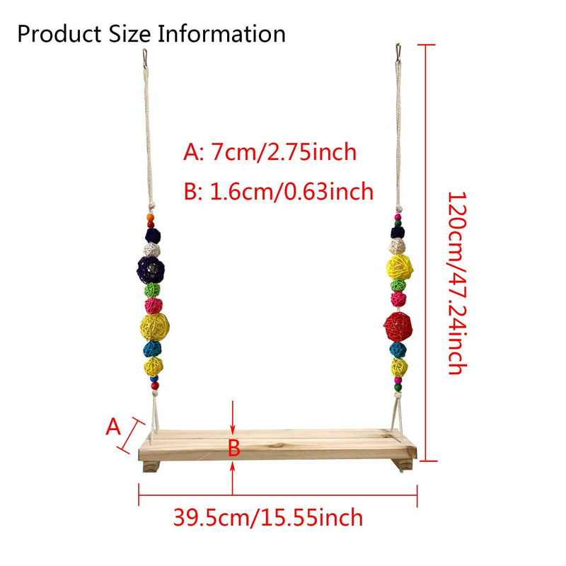 Vehomy Chicken Swing Chicken Perch Chicken Wood Stand Handmade Chicken Coop Toy for Hens Chicken Coop Accessories Chicken Ladder for Poultry Run Large Bird Parrot Hen Macaw Rooster Chick Toy - PawsPlanet Australia