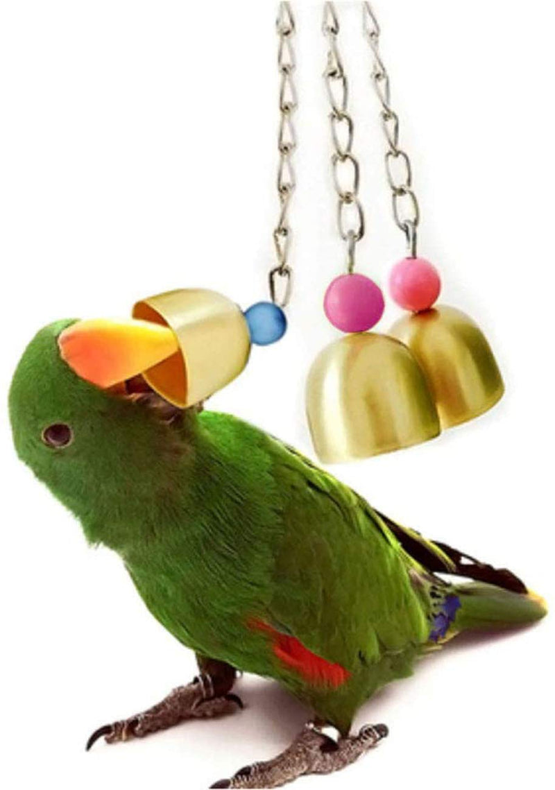 Wonninek Bird Toys Parrots Toy 7pcs Hanging Swing Chewing Bell Toy for Cage Conures Parakeets Cockatiels Macaws Finches Mynah Budgies - PawsPlanet Australia