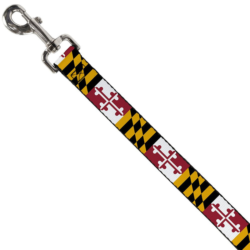 [Australia] - Buckle-Down Dog Leash Maryland Flags Available in Different Lengths and Widths for Small Medium Large Dogs and Cats 6 Feet Long - 1" Wide 