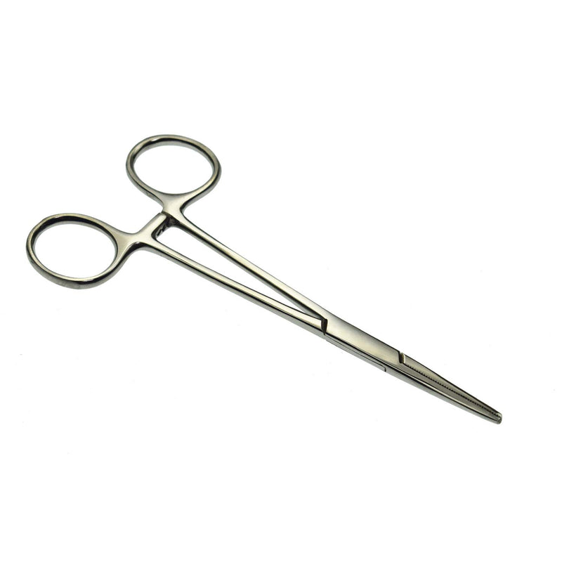 [Australia] - Motanar Professional Stainless Steel Pets Dogs Cats Hemostat Forceps Scissors Ear Hair Clamp Pulling Shears Plier Pet Dog Trimmer Accessories Straight Curved Silver 5.5 Inch 