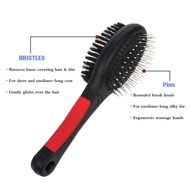 tonyg-p 6 Pack Dog Grooming Kit - Soft Slicker Brush, Double Sided Pet Grooming Brush, Pin & Flea Comb, Nail Clippers & File - Professional Pet Grooming Set for Dog and Cat - PawsPlanet Australia