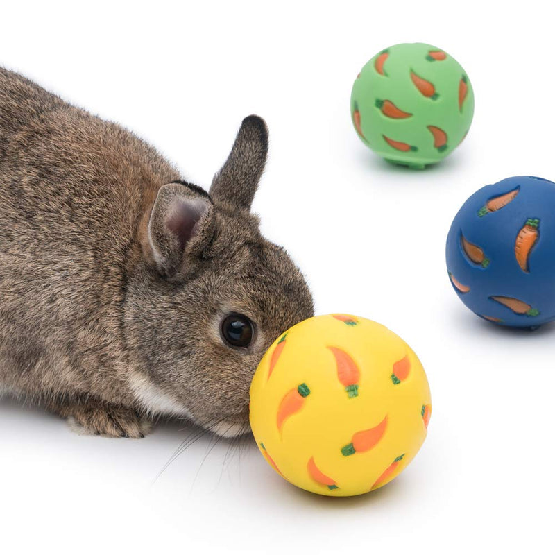 [Australia] - Niteangel Treat Ball, Snack Ball for Small Animals Yellow & Blue 