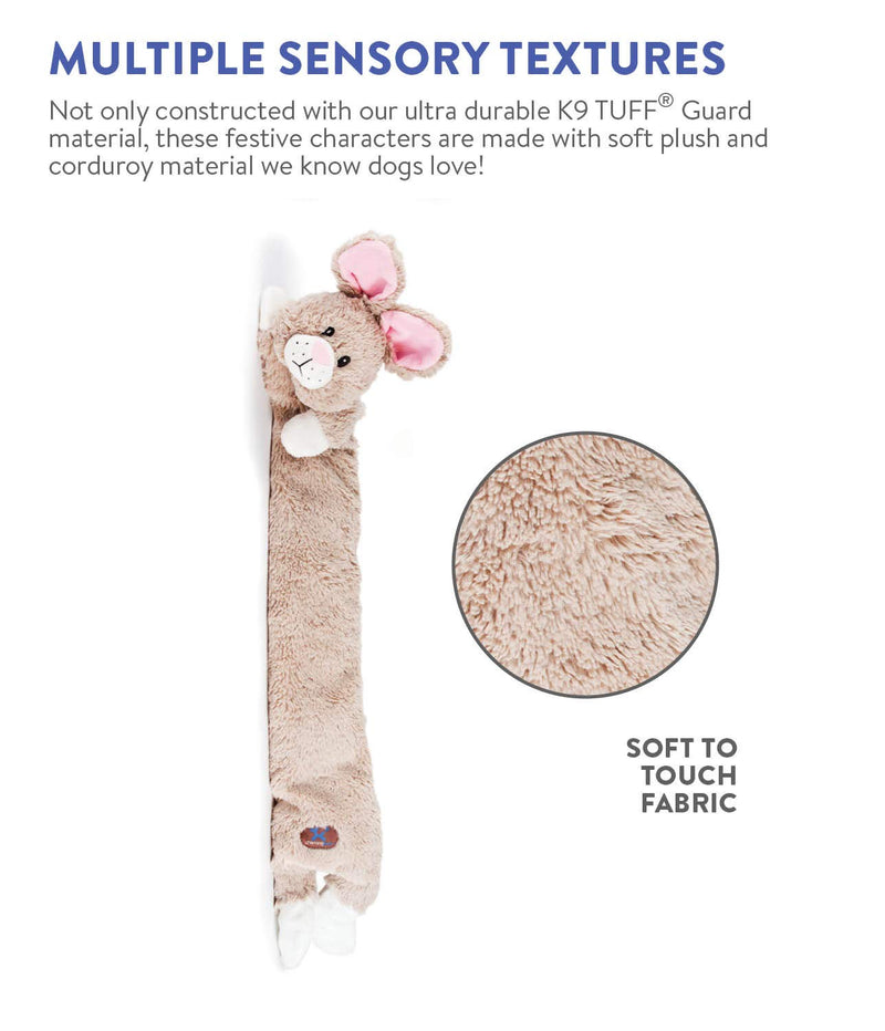 [Australia] - Charming Pet Longidudes Plush Dog Toy - Super Long Squeaky Toy - Tough and Durable Interactive Soft Stuffed Toy for Dogs Rabbit 