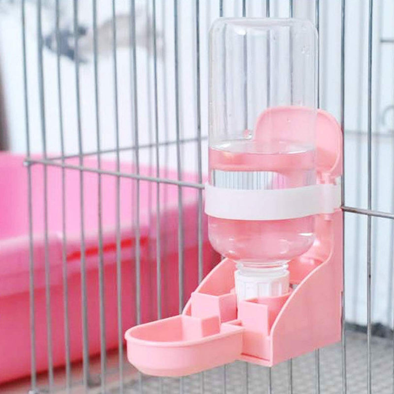 POPETPOP 500ml Automatic Pet Feeder - Leakproof Hamster Water Dispenser Small Pet Drinking Feeder, Cage Mounted Water Bottle for Puppy/Guinea-pig/Cats/Hamster/Rabbits White - PawsPlanet Australia