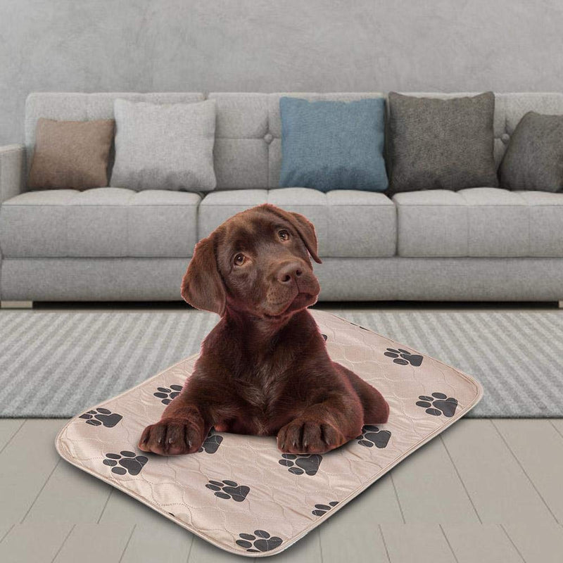 Pet Pee Pad - Washable Waterproof Puppy Dog Cat Urine Mat Super Absorbing Pet Training and Travel Pads (40*60cm-Brown) 40*60cm 棕色 - PawsPlanet Australia