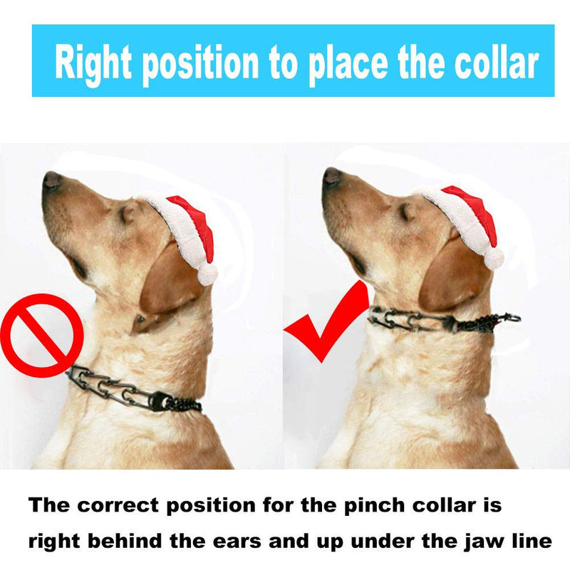 [Australia] - Supet Dog Prong Collar, Dog Choke Pinch Training Collar, Adjustable Links with Comfort Rubber Tips, Quick Release Snap Buckle for Small Medium Large Dogs(Packed with 1 Extra Link& 2 Tips) S (Neck Girth: 14"--Weight: around 35 lbs) 