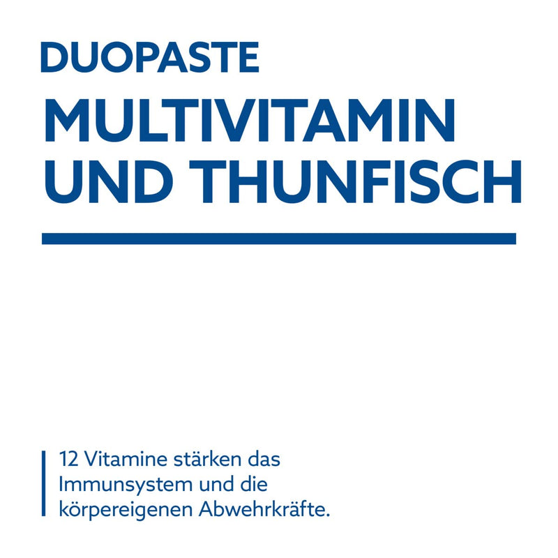 GimCat Duo Paste Multi-Vitamin and Tuna - Valuable vitamins increase immunity and well-being - 1 tube (1 x 50 g) 12 vitamins and tuna - PawsPlanet Australia