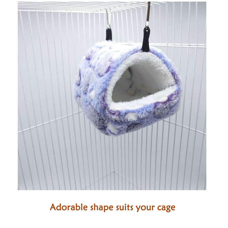 Oncpcare Winter Warm Hamster Bed Playing Soft Hamster Hammock Sleeping Cute Small Animals Nest Hanging Home Resting for Young Guinea Pig Degu Drawl Hedgehog S Purple - PawsPlanet Australia
