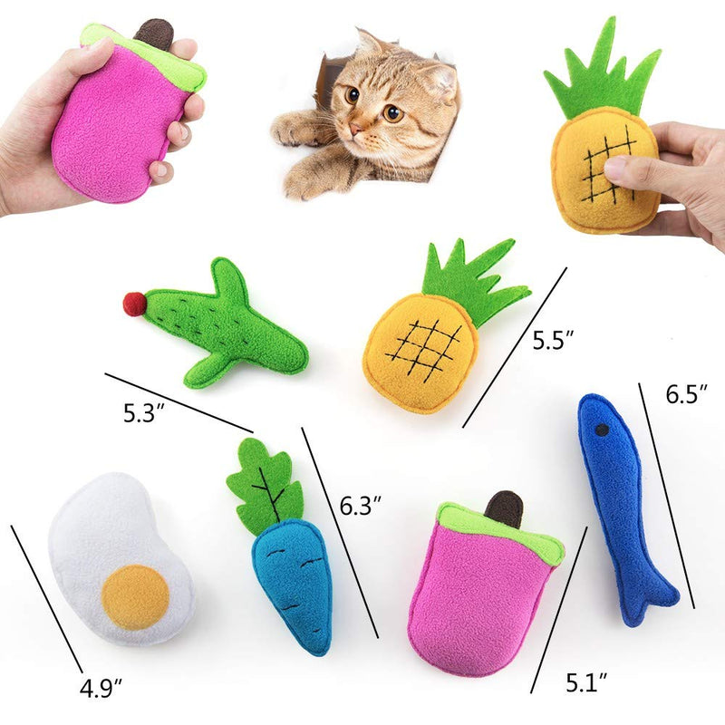 AWOOF Catnip Toys for Cats, Natural Catnip Kitten Toys Cat kitty Toys Set YELLOW - PawsPlanet Australia