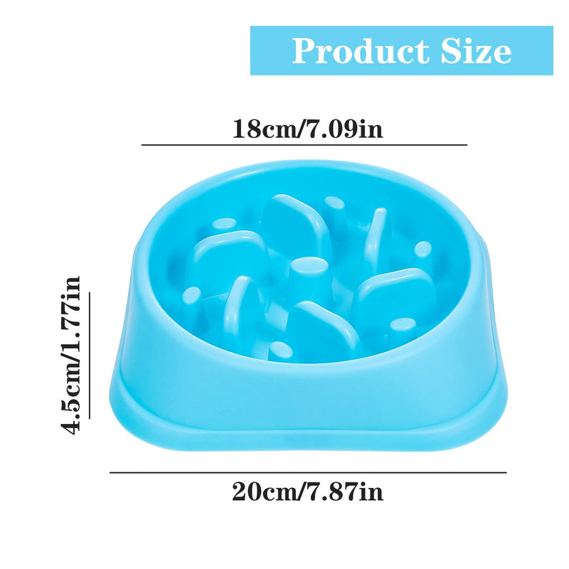 Heyu-Lotus 2 Pack Slow Feeder Dog Bowl, Anti-Gulping Maze Interactive Puzzle Dog Bowl Fun Feeder Non-slip Anti-Choking Dog Bowl with Spoons (Pink&Blue) - PawsPlanet Australia