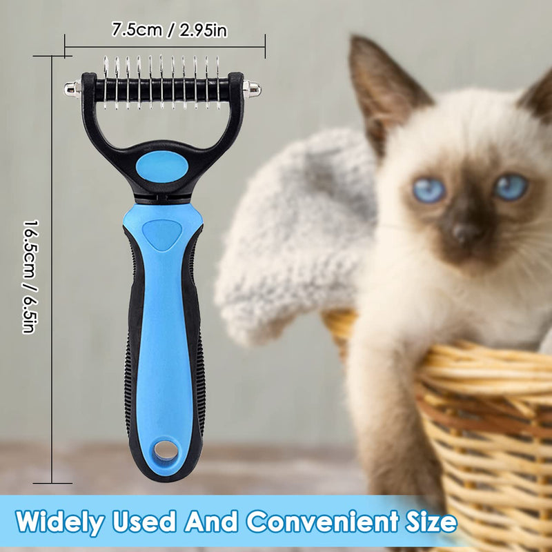 XLZJYIJ Cats and Dogs Undercoat Brush, 2-in-1 Undercoat Comb, Dog Comb, Cat Brush, Removes Undercoat Dog Comb for Pet Grooming and Hair Removal, Prevention of Knots and Tangled Hair - PawsPlanet Australia