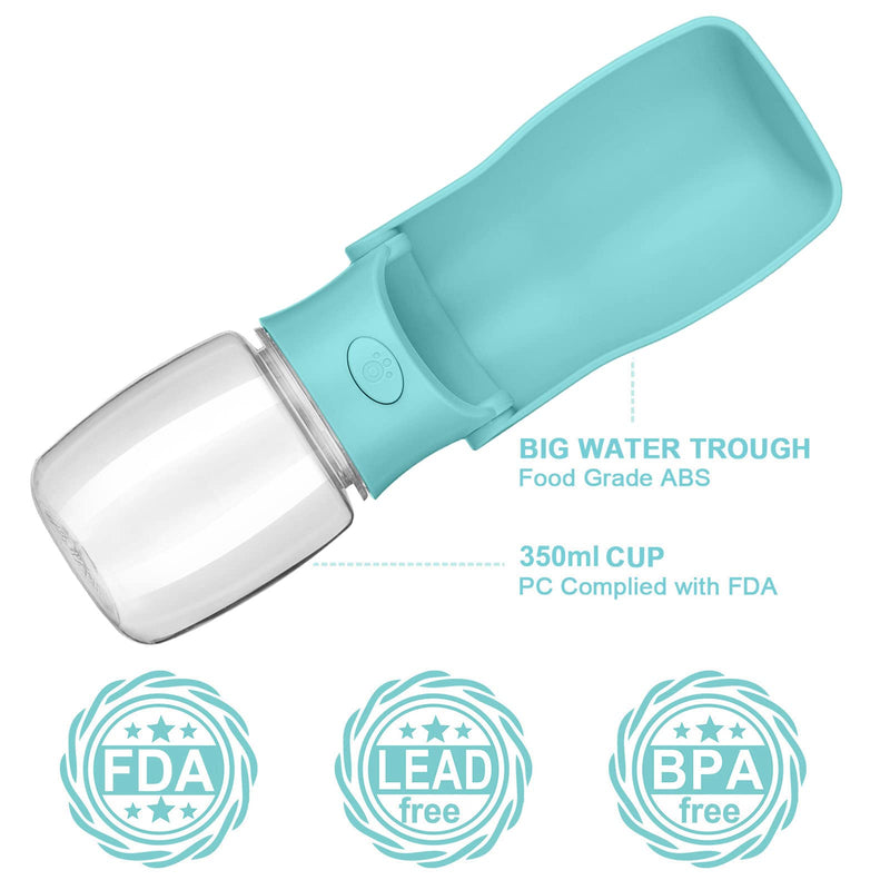 Portable Dog Water Bottle Dispenser - 12oz Foldable Water Dispenser for Dogs Leak Proof Lightweight Dog Travel Water Bottle Pet Summer Accessories for Outdoor Walking Hiking Traveling - PawsPlanet Australia