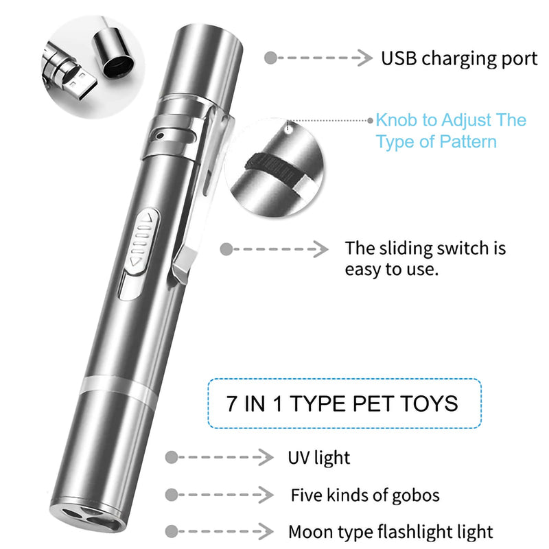 UV Flashlight, Pet Toys, Make Your Pet Play with You, Rechargeable - PawsPlanet Australia