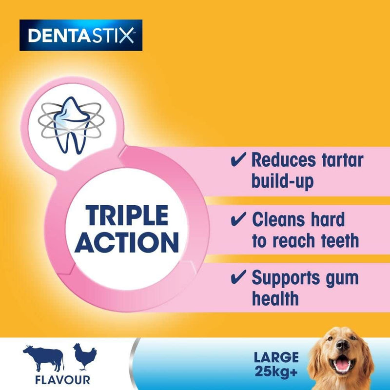 Pedigree Dentastix - Daily Dental Care Chews - Dog Treats for Large Dogs - 112 Sticks (Pack of 4) - PawsPlanet Australia