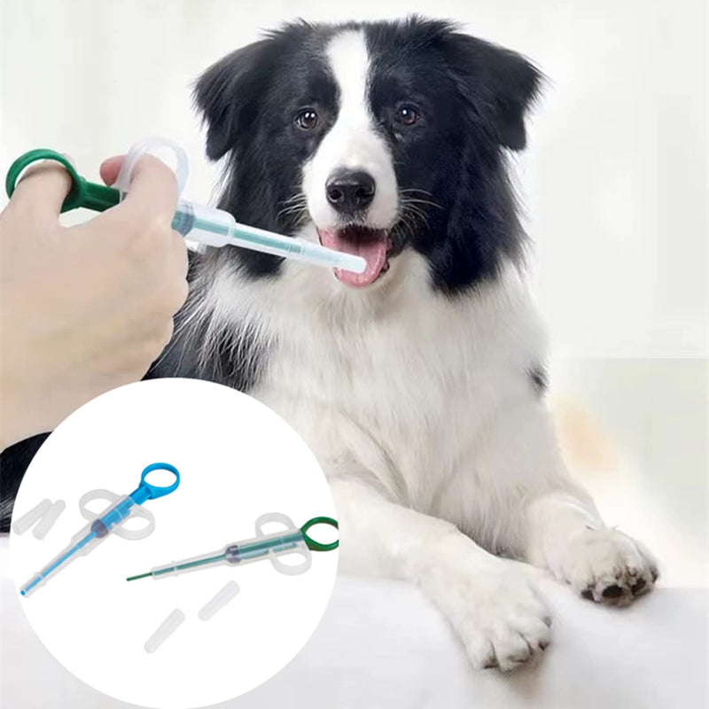 通用 2 Pieces Pet Pill Syringe Plastic Soft Tip Syringe Dog Piller Pill Gun Tablet Feeder Pill Putter Syringe Use for Cats Dogs Pill - PawsPlanet Australia