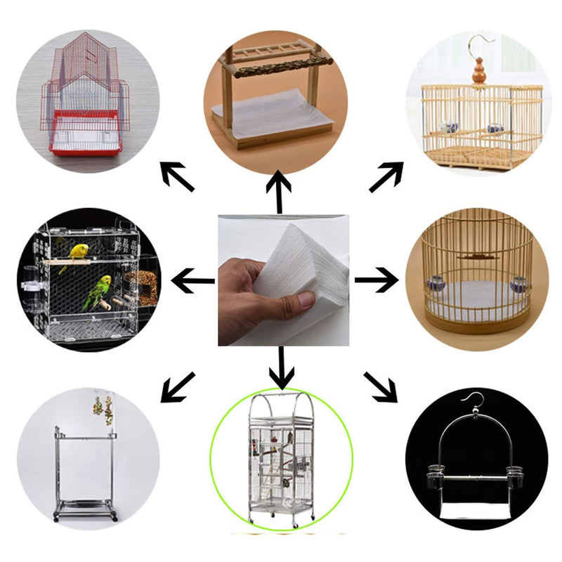 [Australia] - Bonaweite Disposable Non-Woven Bird Cage Liners Papers, Parrot Pet Cages Cushion Pad Mat Accessories, Round-200 Sheets 8.7 inch 