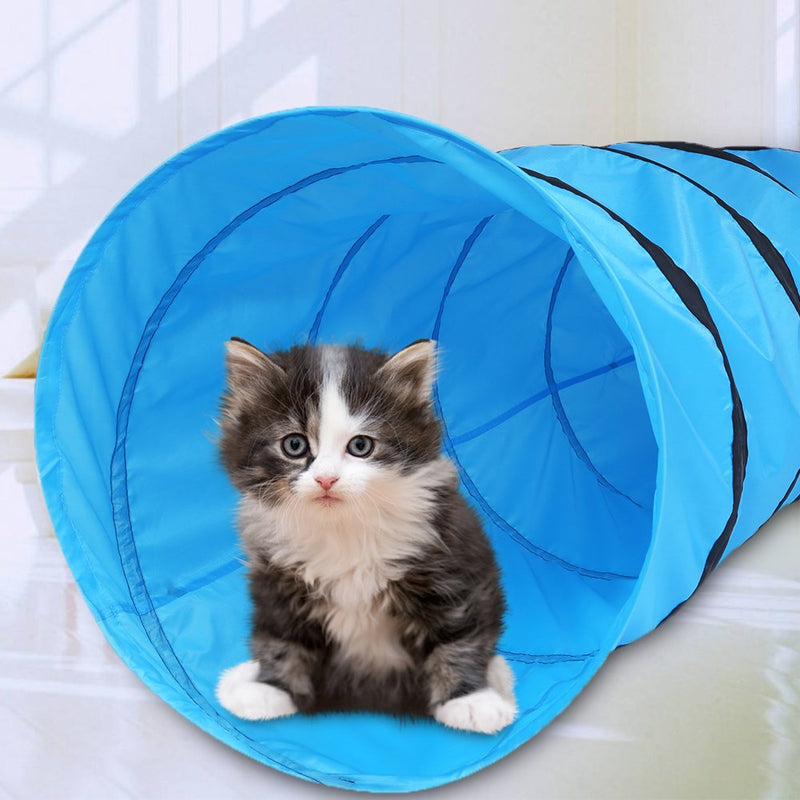 GOTOTOP Training Equipment Tunnel, Long Pet Cat Toy Training Equipment Tunnel for Cat Kittens (Dia-48cm Length-4M) - PawsPlanet Australia