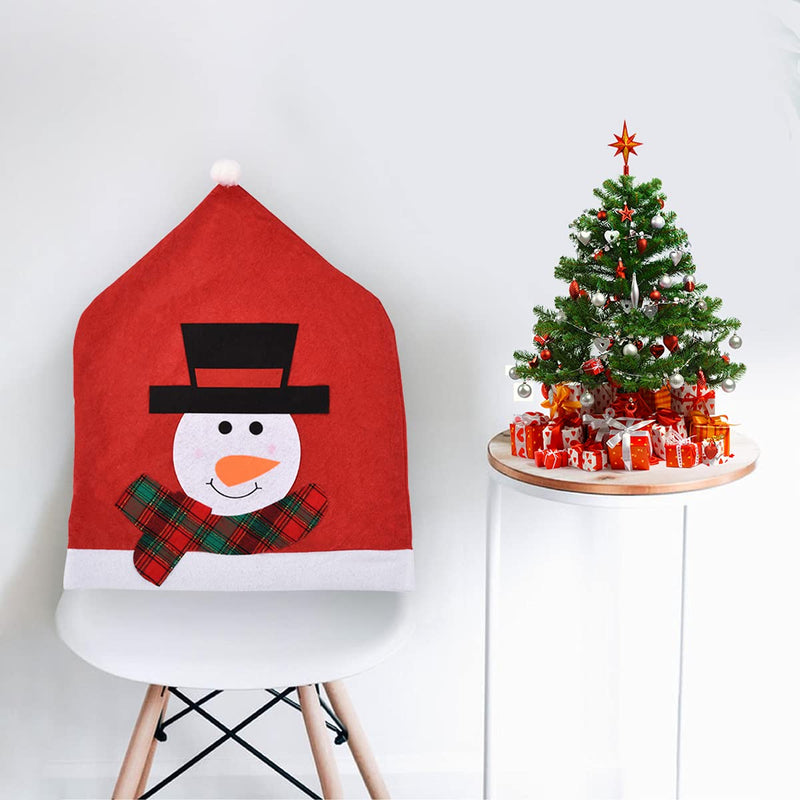 Christmas Dining Chair Slipcovers Beautiful Chair Back Covers Xmas Chair Covers Decoration for Christmas Banquet Holiday Festival Decor - PawsPlanet Australia