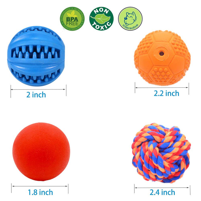 Volacopets 5 Different Functions Interactive Dog Toys, Dog Puzzle Toys, IQ Treat Ball for Medium Large Dog, Dog Squeaky Balls, Dog Ball, Food Treat Dispensing Toys, Puppy Toys 4 pack for Small dogs - PawsPlanet Australia