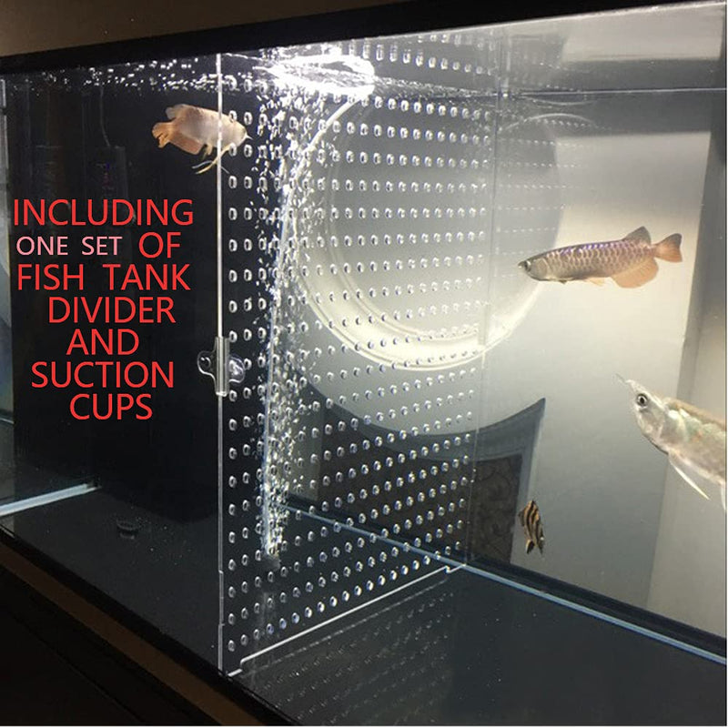 DIY Designed Clear Easy to Bent Cut and Assemble for Most Fish Tanks (Suction Cups are Included) 11.8*11.8 inch - PawsPlanet Australia