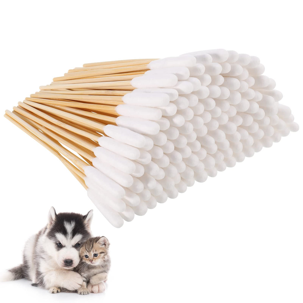 FANTESI Pack of 200 Dog Cotton Buds Ear Cleaners for Pets Ear Cleaning for Dogs, 15 cm Ear Cleaner Ear Cleaning Swabs for Pets Dogs, Cats (4 Packs) - PawsPlanet Australia