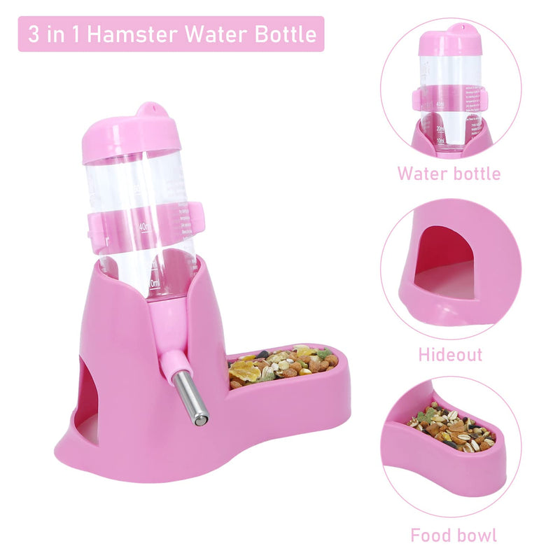 2 Packs, Hamster Water Bottle + Hamster Wheel Hamster Flying Saucer for Dwarf Hamsters Gerbil Mice - PawsPlanet Australia