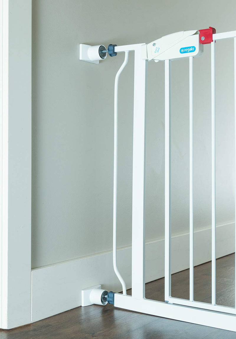 [Australia] - Wall Nanny Extender - 2.5 Inch Baby Gate Extension Extends Pressure Mounted Gates + Protects Walls + Stabilizes Gate - Child Pet & Dog Gates - Works on Stairs - Extends 2.5" Total White 