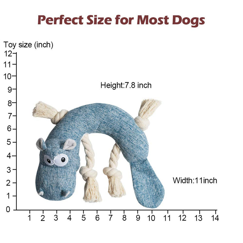 Beewarm Squeaky Dog Chew Toys for Large Medium Small Dogs- Lifetime Replacement Guarantee - Stuffed Animals Rope Chew Toy for Puppy Animals Combo - PawsPlanet Australia