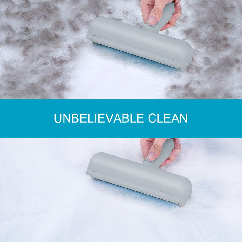 MUDEELA Reusable Pet Hair Remover Roller for Furniture, Easy to Clean Pet Hair Removal - Remove Dogs, Cats and other Pet Hairs from Furniture, Bedding, Grey - PawsPlanet Australia