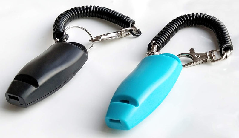 HoAoOo Pet Training Clicker Whistle with Wrist Strap - Dog Training Clickers (Black + Blue) - PawsPlanet Australia