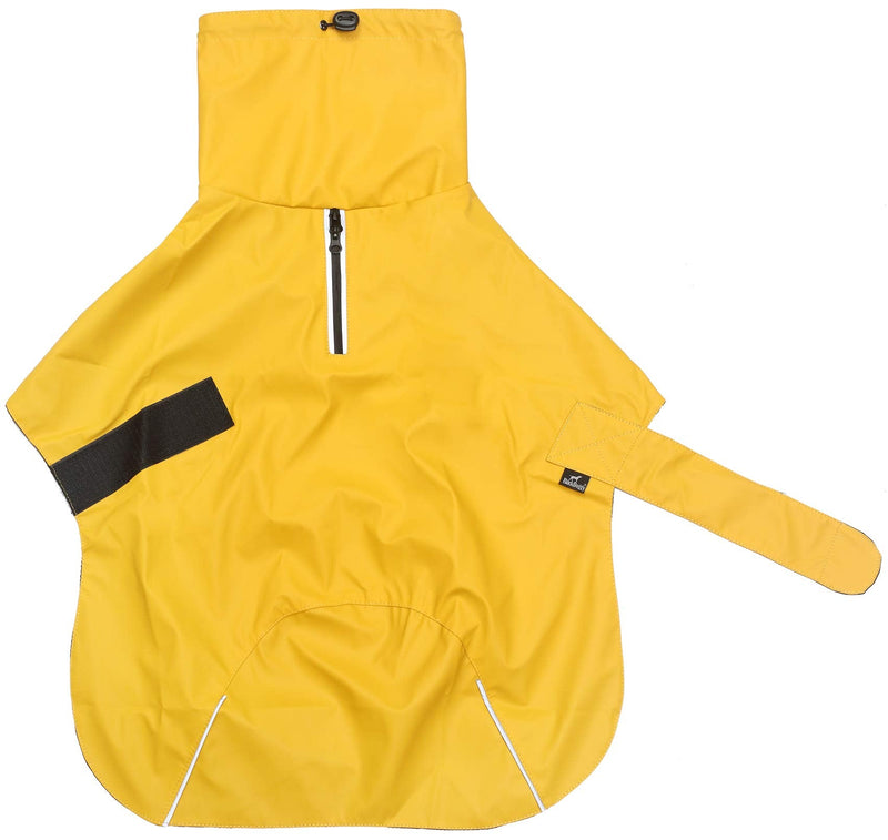 Ctomche Lightweight Waterproof Rain Jacket for Dogs,Adjustable Reflective Dog Raincoat,Dog Raincoat Jacket with Reflective Stripes for Greyhounds,Lurchers and Whippets Yellow-XS X-Small (Length:32CM) - PawsPlanet Australia