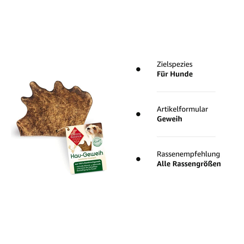 ChronoBalance® Chewing Antlers Fallow Deer for Dogs: M Chew Toy 100% Antler Drop Bar: Chew Bar Dog Toy for Dental Care, Natural Chew Snack, Minerals & Nutrients M (Pack of 1) - PawsPlanet Australia