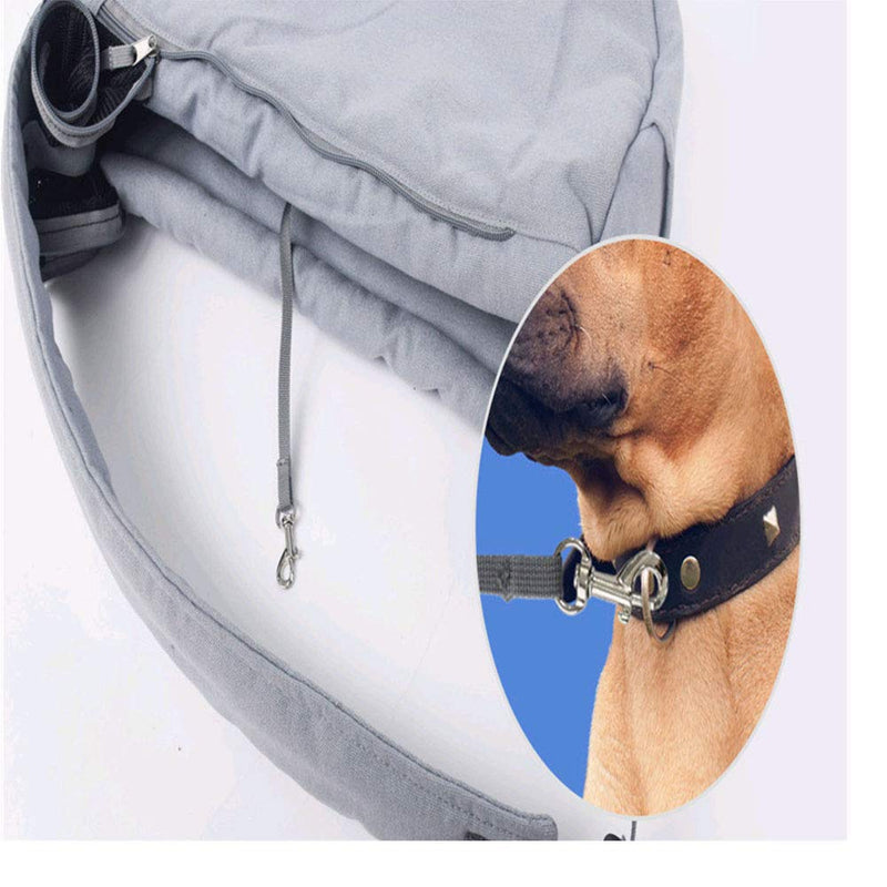 Namvo Travelling Pet Carrier Bag, Adjustable Padded Strap Front Pouch Canvas Shoulder Bag for Dogs and Cats (Grey) - PawsPlanet Australia