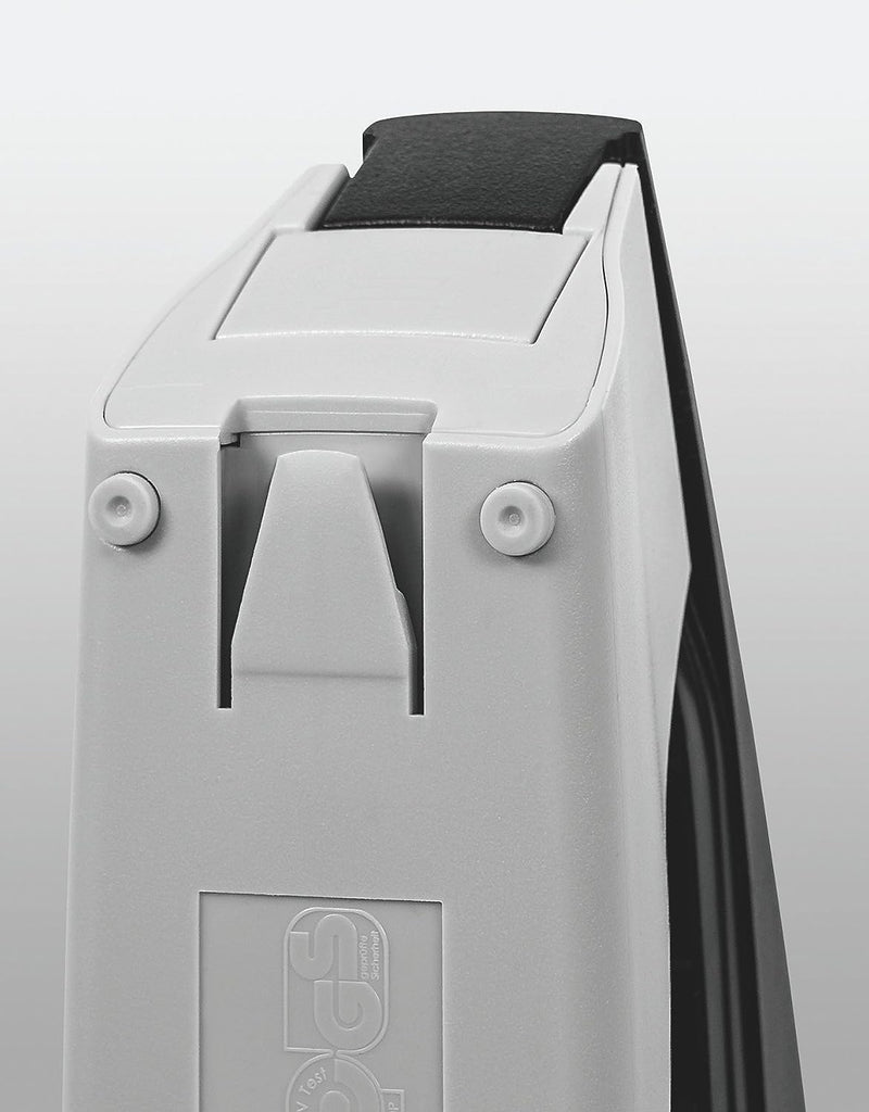 Leitz NeXXt office stapler made of metal, for 30 sheets, ergonomic design with refill indicator, including staples, black, 55000095 cardboard packaging - PawsPlanet Australia