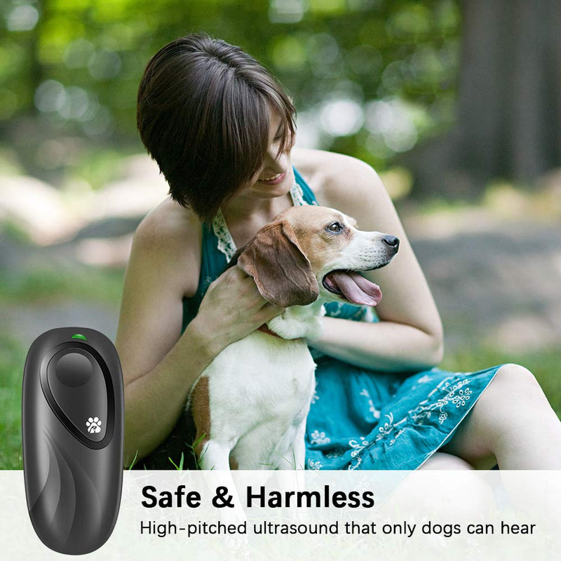 [Australia] - Anti Barking Device, 2 in 1Dog Training Aid Adjustable Frequency Ultrasonic Dog Bark Deterrent,16.4 Ft Effective Control Range with LED Indicator/Wrist Strap for Indoor Outdoor black 01 