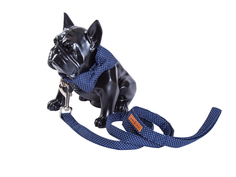 lionet paws Strong Dog Lead Cotton Handmade Dog Leash for Training Walking,Unique Dog Lead for Small Dogs S Blue Dot - PawsPlanet Australia