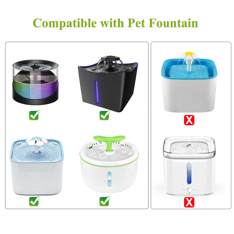 Cat Water Fountain Filters, Pet Fountain Filters, Dog Fountain Activated Carbon Filters Replacement for Keeping Water Fresh Compatible with Cats and Dogs for Automatic Pet Fountain（5Pcs） 5Pcs - PawsPlanet Australia