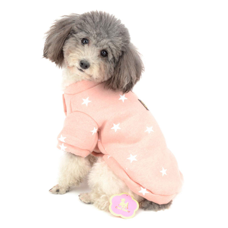 Ranphy Small Dog Sweater Coat Fleece Pullover Puppy Tracksuit Winter Chihuahua Clothes Girl Boy Jacket Comfy Cotton Apparel Pink L - PawsPlanet Australia