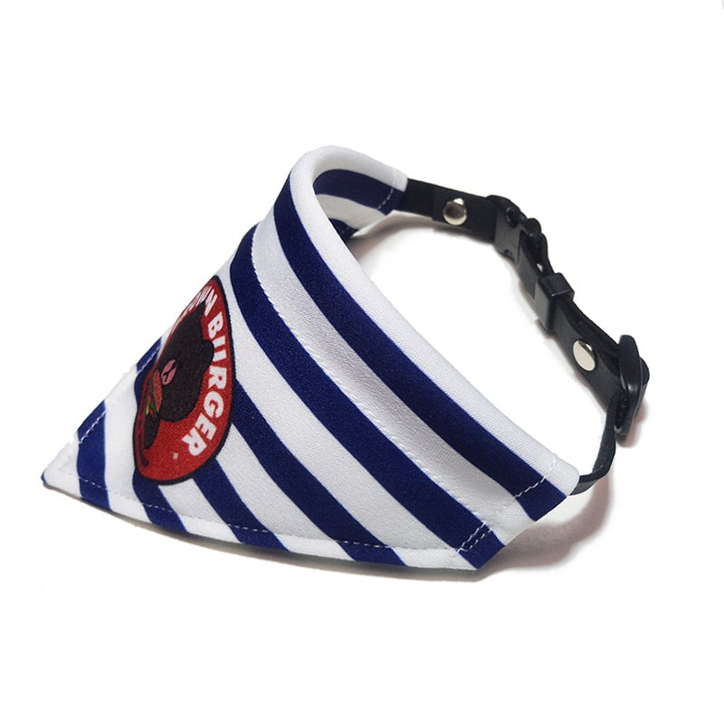 Bomate Adjustable Strap Bandana for Dogs,Cats,Rabbits,S,Blue Stripe S Blue Stripe - PawsPlanet Australia