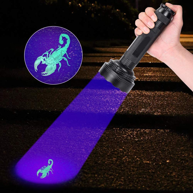 [Australia] - UV Blacklight Flashlight, Super Bright 100 LED Pet Dog Cat Urine Detector light Flashlight for Pet Urine Stains, UV Black light Flashlight for Bed Bugs, Scorpions Hunting 